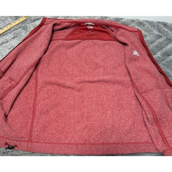 Arkansas Razorbacks Cutter & Buck Spark Men Jacket Red Fleece Gillet Vest XL - Picture 9 of 10